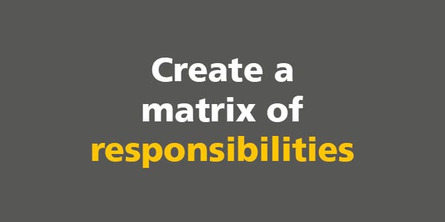 BIM: Create a matrix of responsibilities