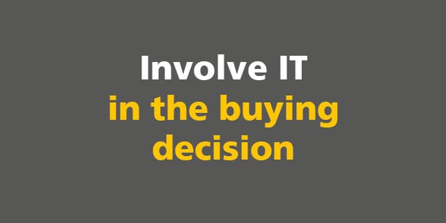 BIM: Involve IT in the buying decision