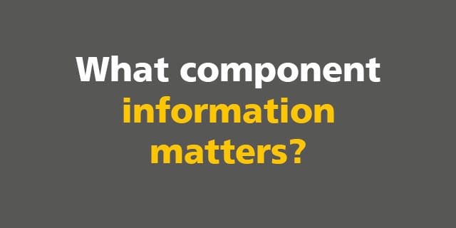 BIM: What component information matters?
