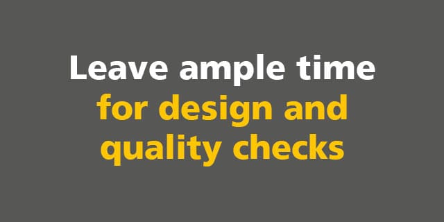 BIM: Leave ample time for design and quality checks